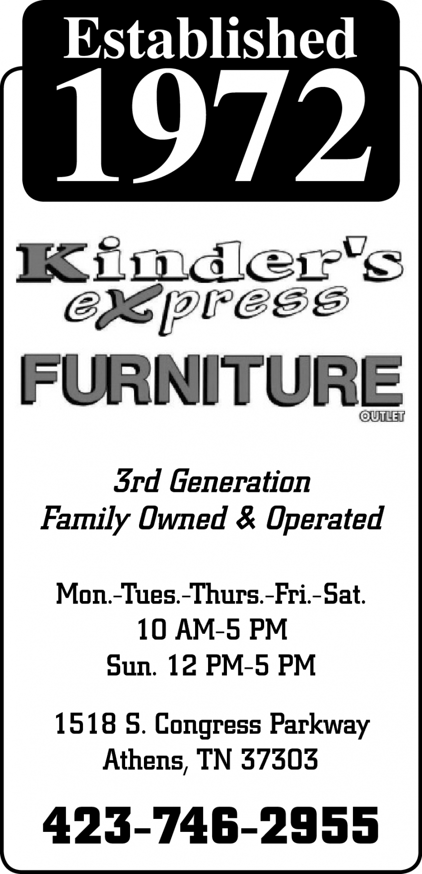 3rd Generation Family Owned & Operated