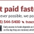 Get Paid Faster With Direct Deposit!