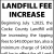 Landfill Fee Increase