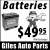 Batteries $49,95 with Exchanges
