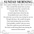 Sunday Morning