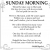 Sunday Morning