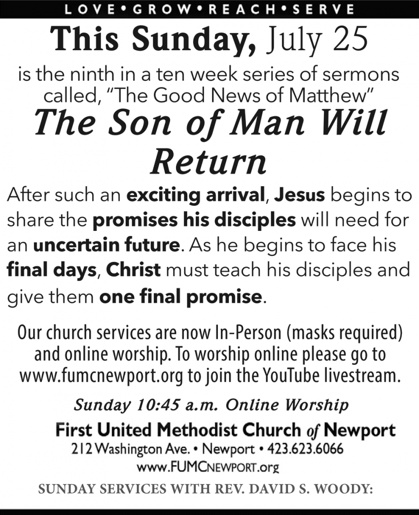 The Son of Man Will Return