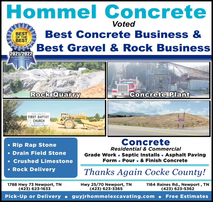 Best Concrete Business & Best Gravel & Rock Business