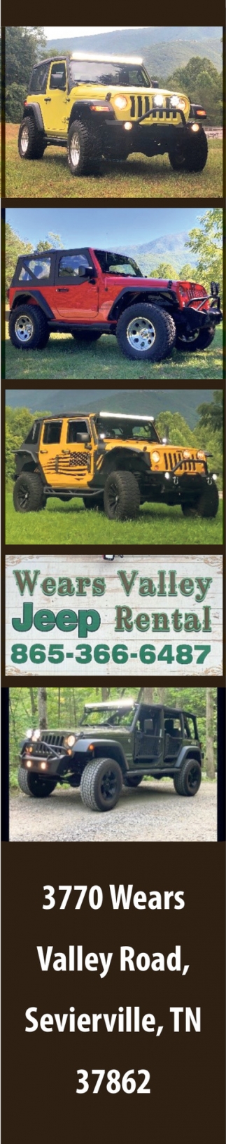 Wears Valley Jeep Rental