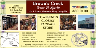 Brown's Creek Wine & Spirits