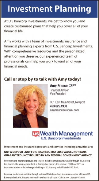 U.S Bancorp Investment - Amy France
