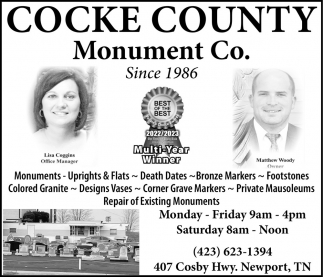 Cocke County Monument