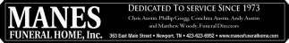 Manes Funeral Home, Inc