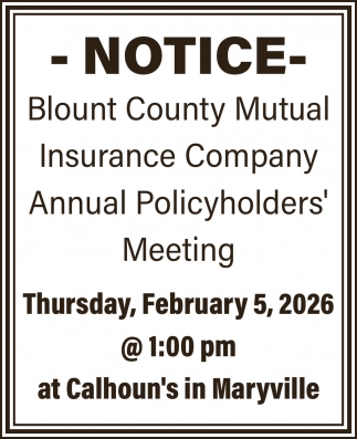 Blount County Mutual Insurance Company
