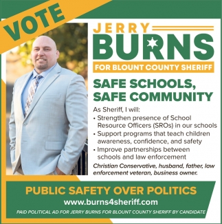 Jerry Burns for Blount County Sheriff