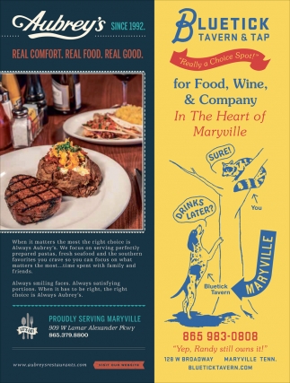 Aubrey's Restaurant - Bluetick Tavern & Tap