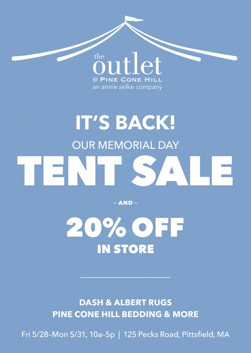 Memorial Day Tent Sale, Annie Selke Outlet
