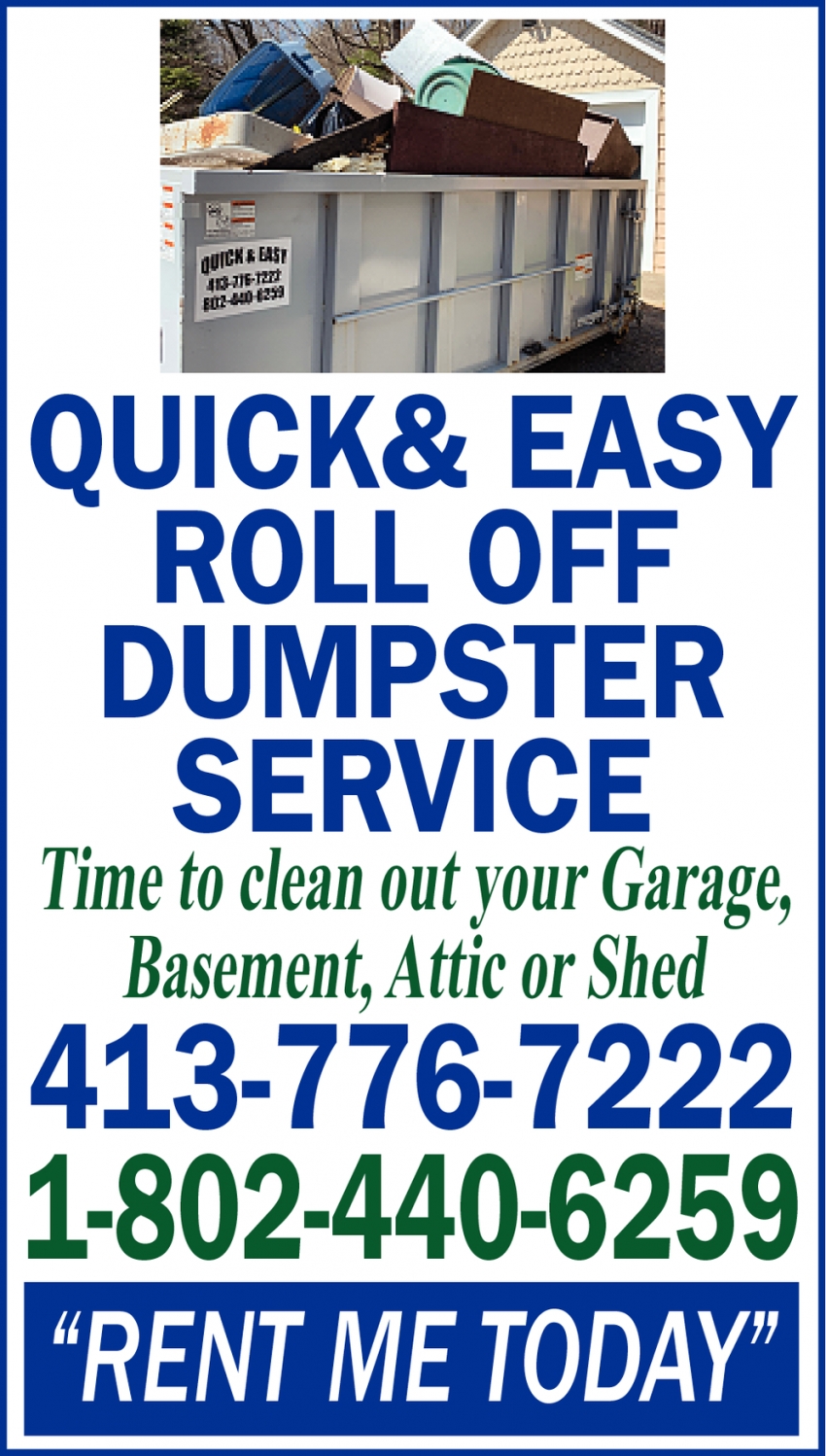 Quick & Easy Roll OFF Dumpster Service