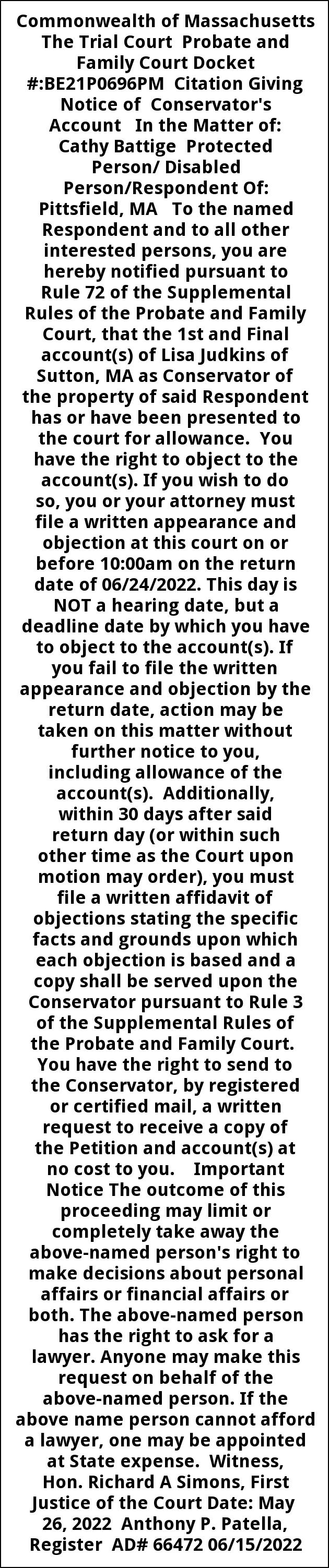 Citation Giving Notice