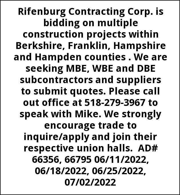 Seeking MBE and WBE Subcontractors