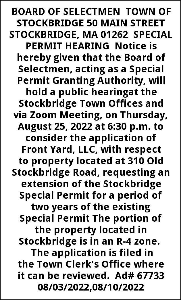 Special Permit Hearing
