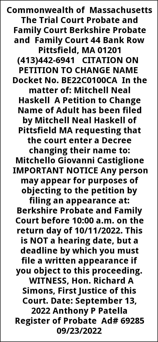 Citation Giving Notice of Petition For Appointment