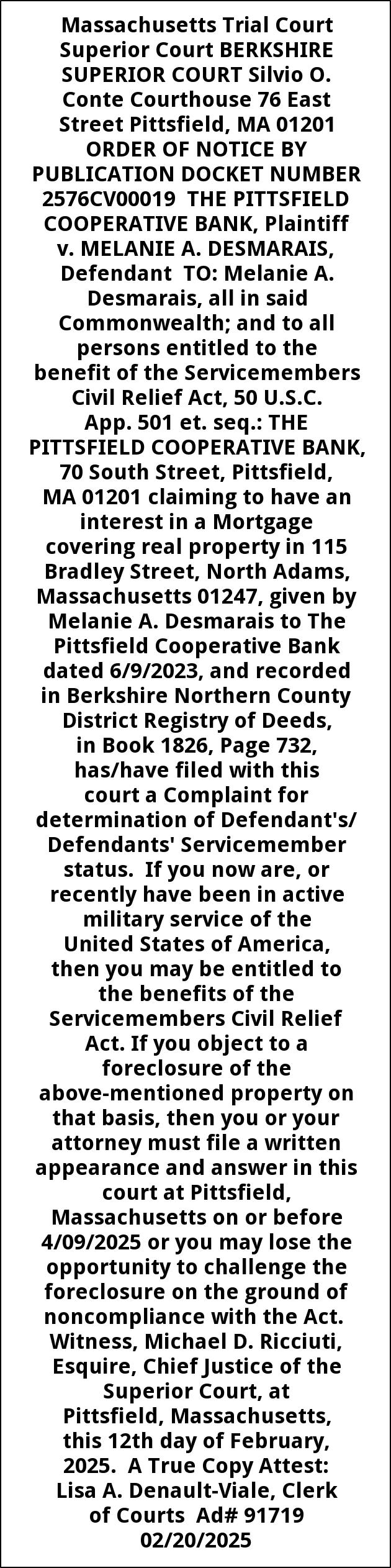 Order of Notice