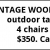 Vintage Woodard Wrought Iron Outdoor Table