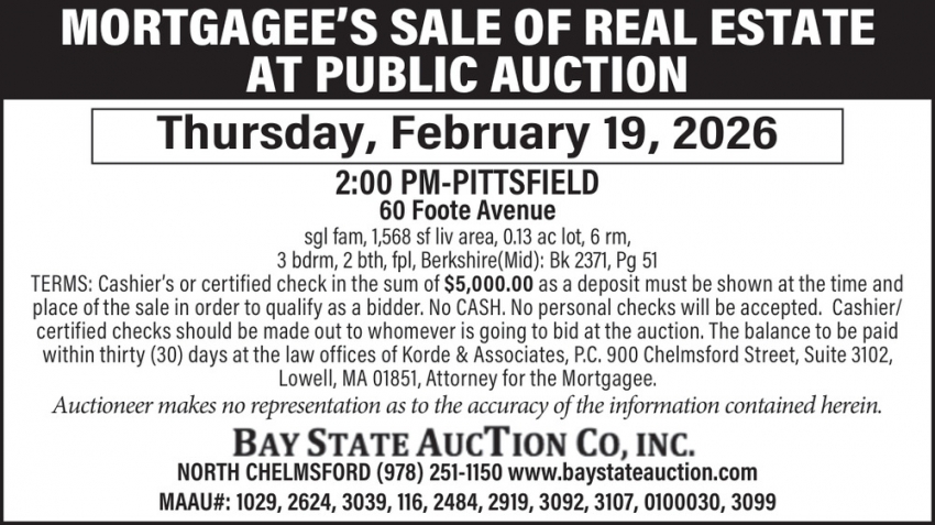 Bay State Auction Co, Inc