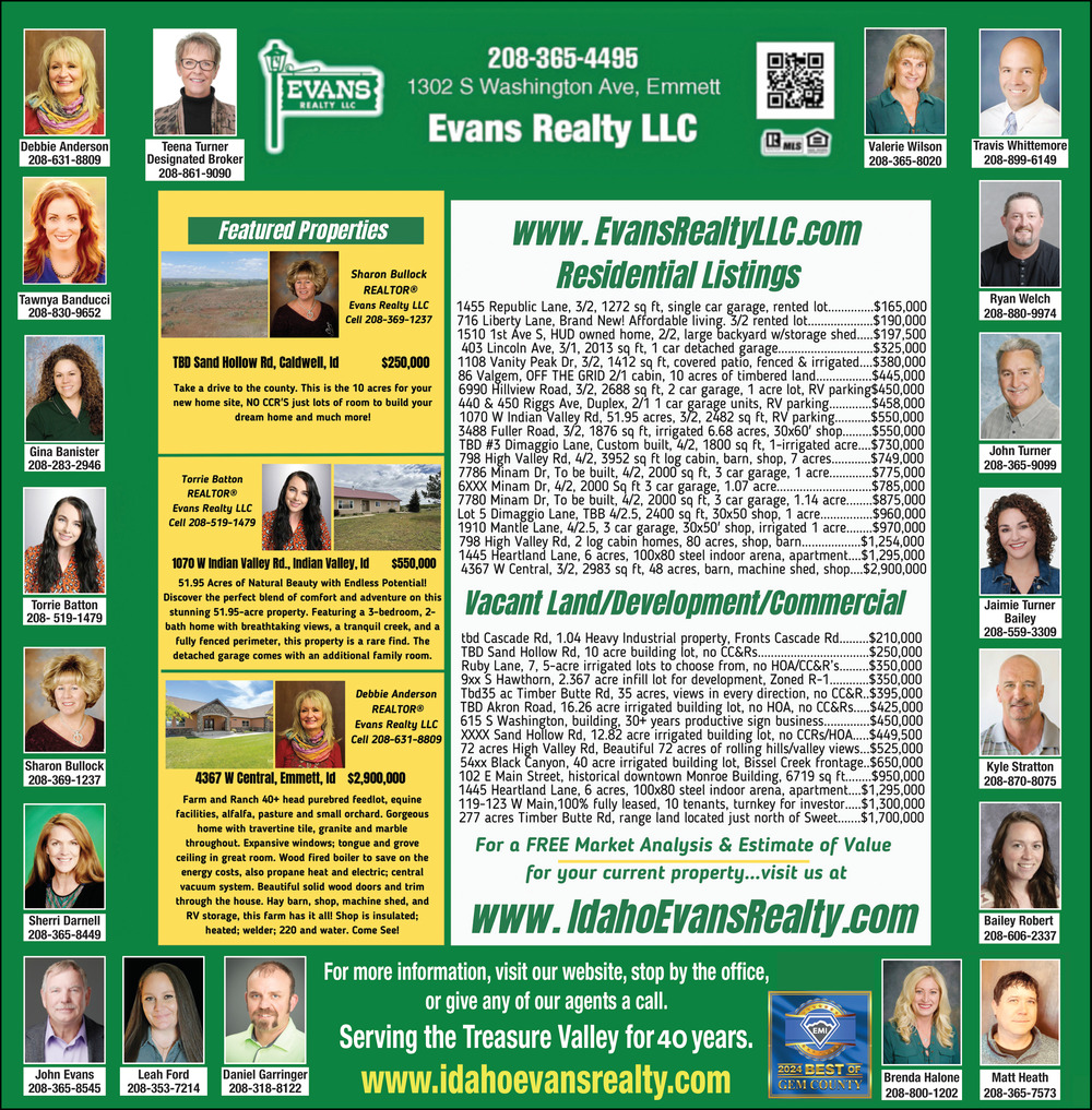 Residential Listings, Evans Realty LLC