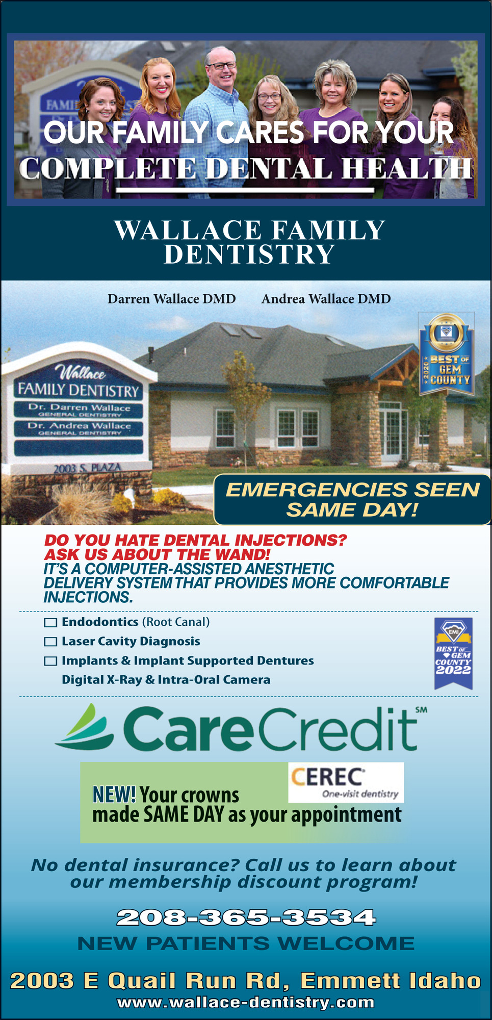Complete Dental Health, Wallace Family Dentistry, Emmett, ID