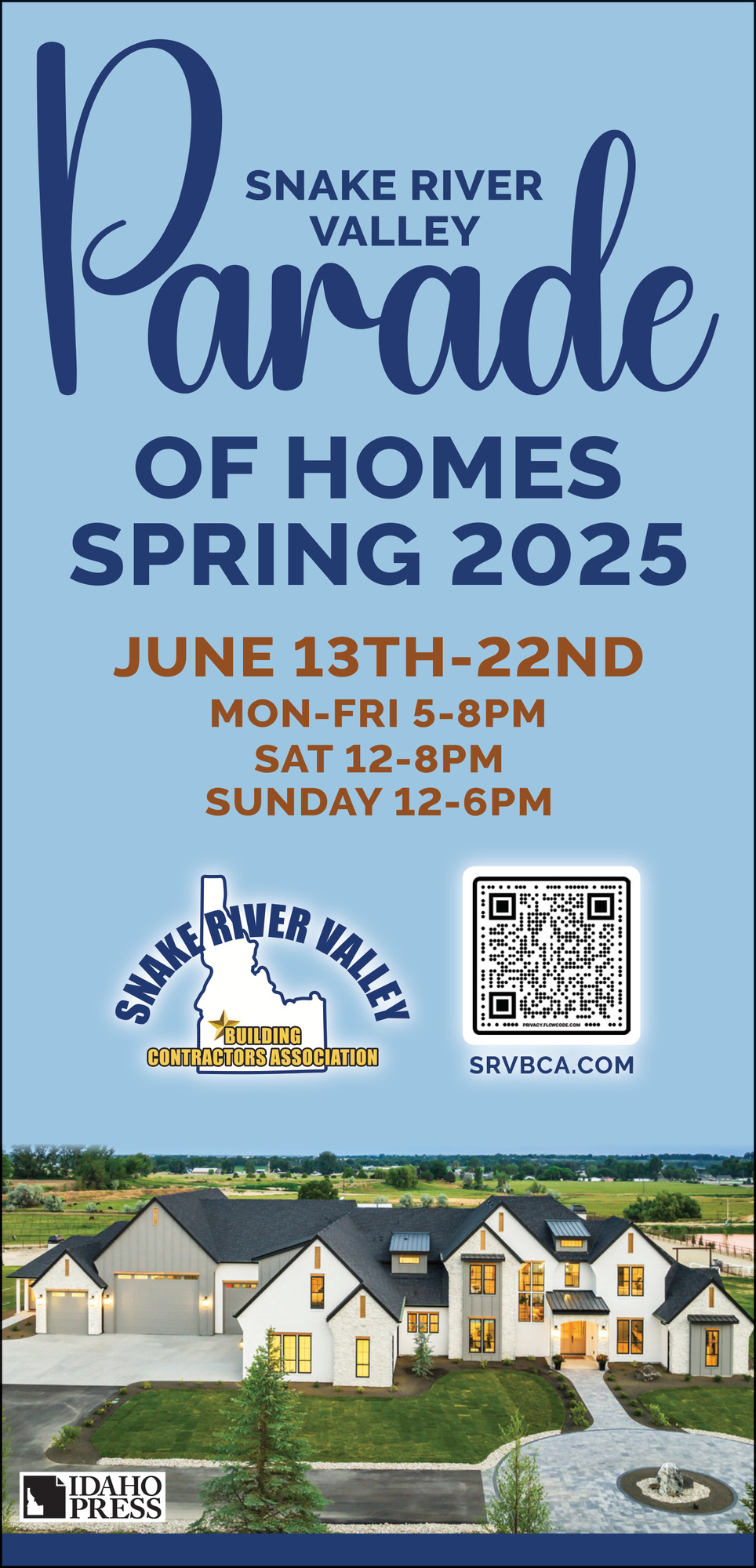 Parade of Homes Spring 2025, Snake River Valley Building Contractors Association, Inc., Nampa, ID