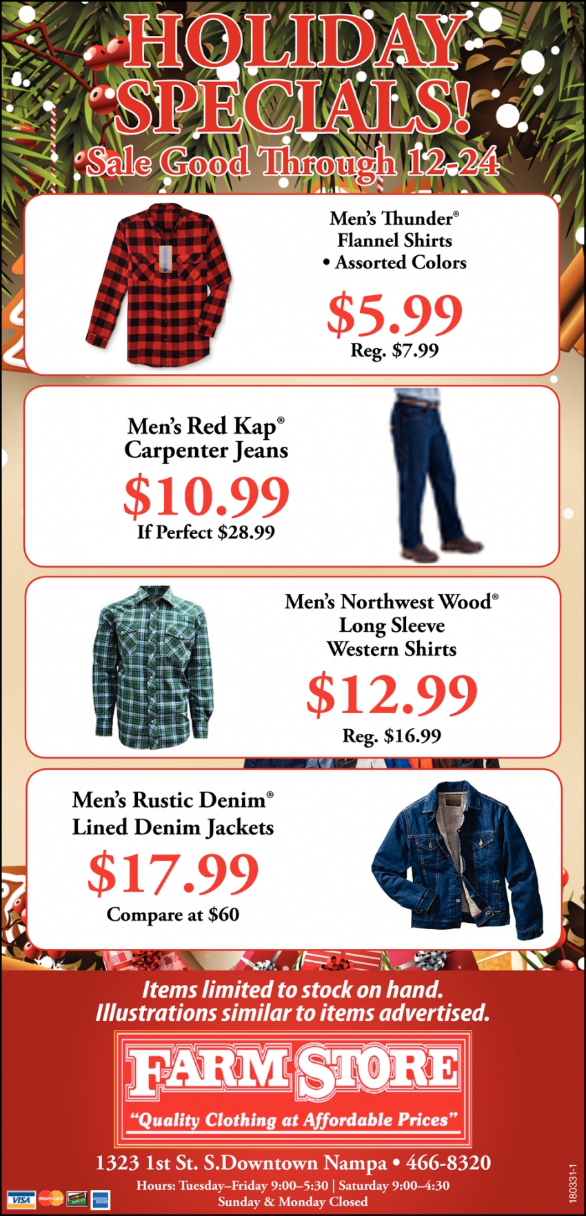 Holiday Specials, Farm Store, Nampa, ID