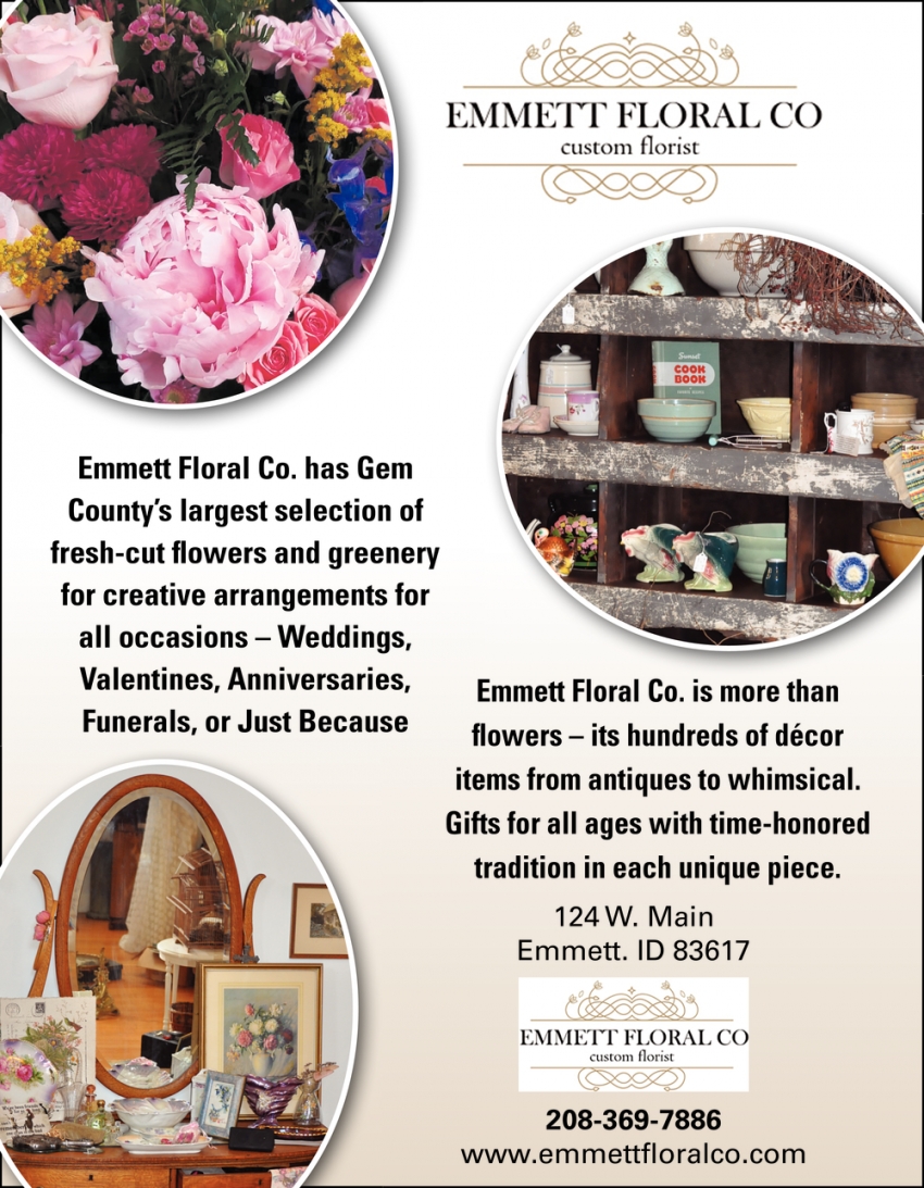 County Largest Selection Of Fresh Cut Flowers, Emmett Floral Co., Emmett, ID