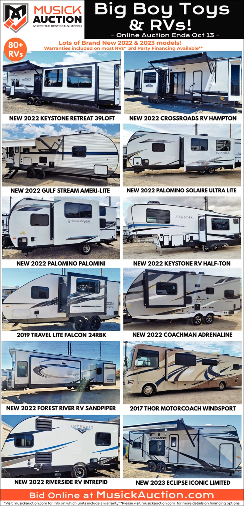 Big Boy Toys & RVs!, Musick Auction, Nampa, ID