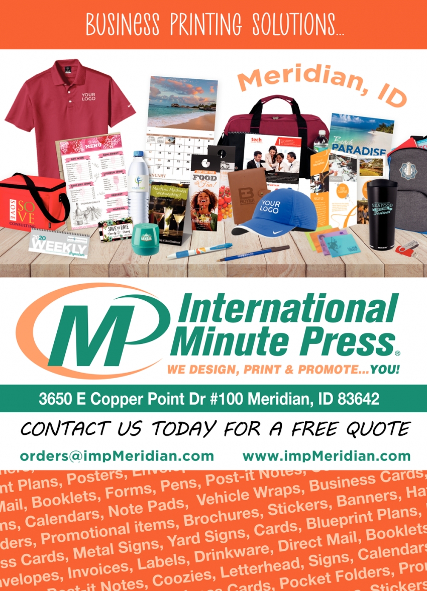 We Design, Print & Promote... You!, International Minute Press