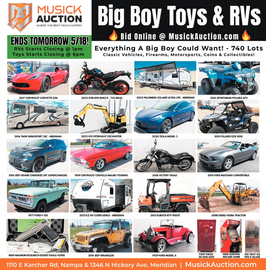 Big Boy Toys & RVs, Musick Auction, Nampa, ID