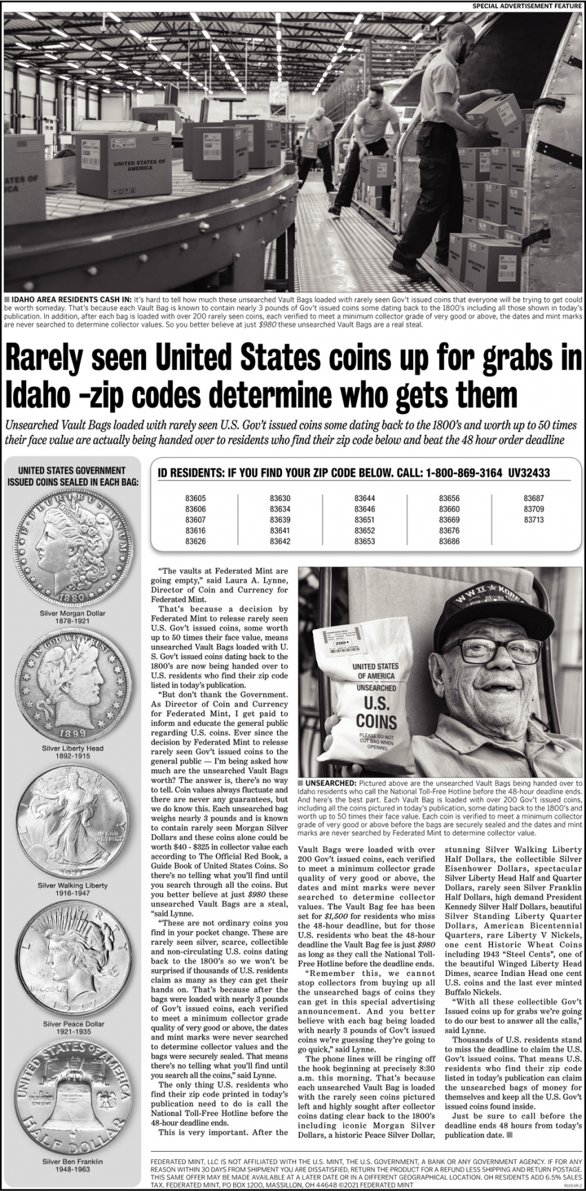Rarely Seen United States Coins Up For Grabs In Idaho