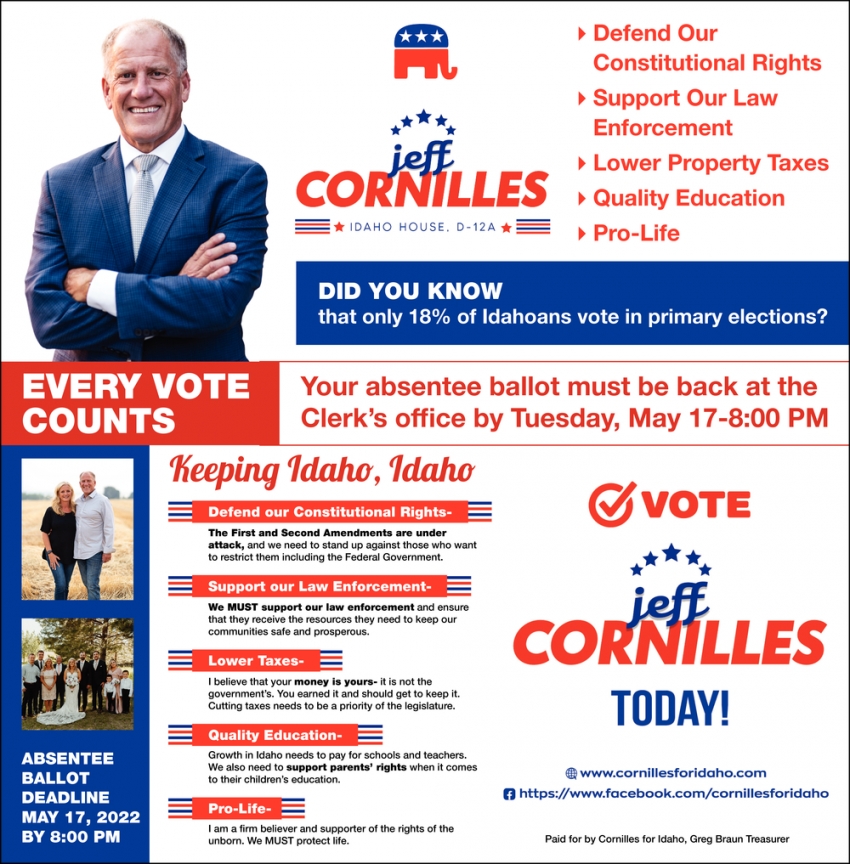 Vote Jeff Cornilles Today!