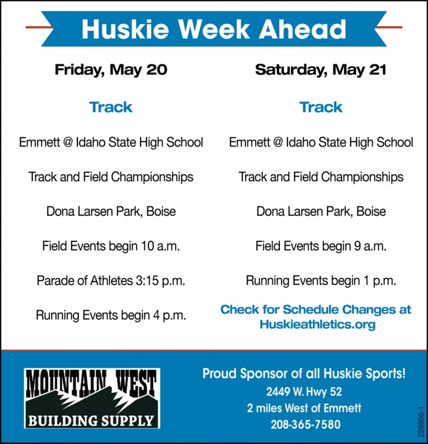 Huskie Week Ahead