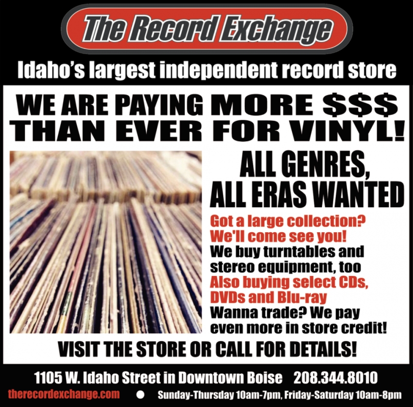Idaho's Largest Independent Record Store