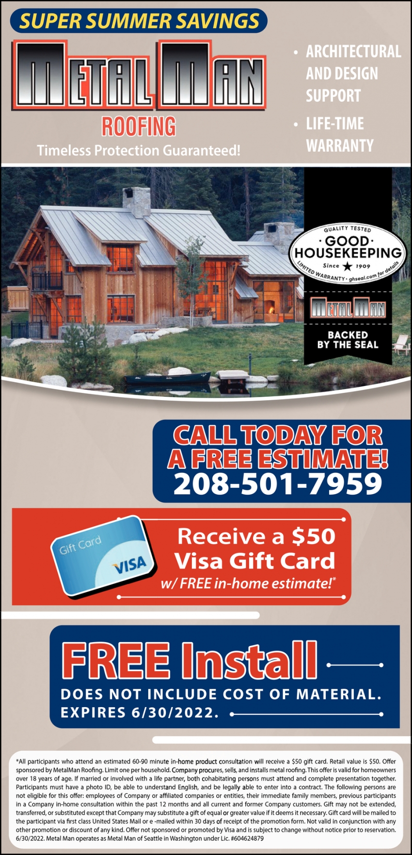 Call Today For Your Free Estimate!