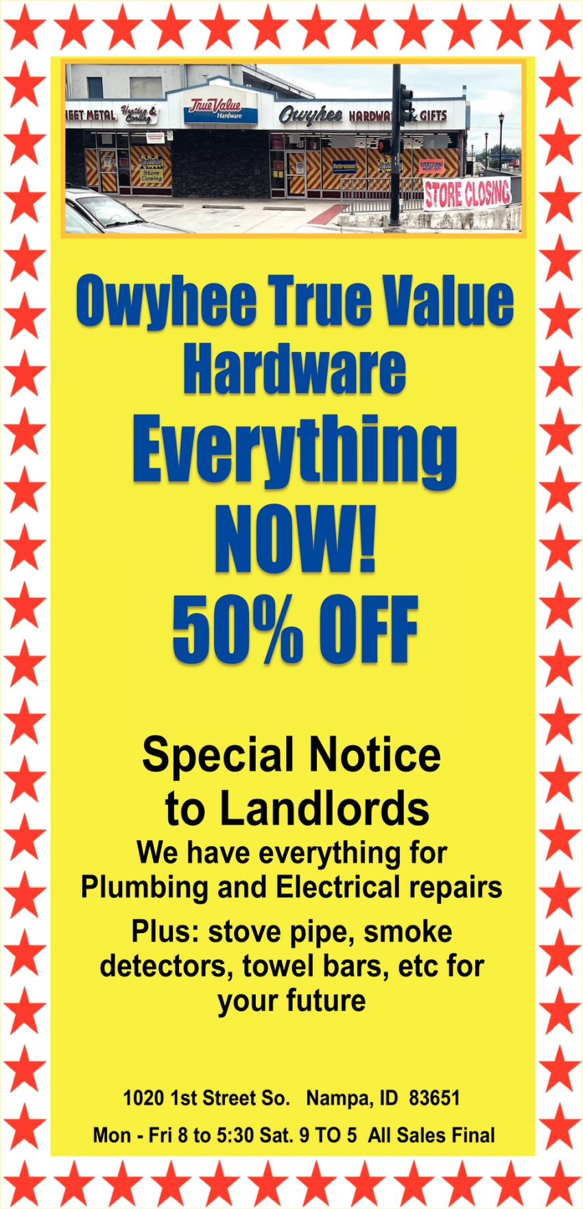 Everything Off! 50% Off