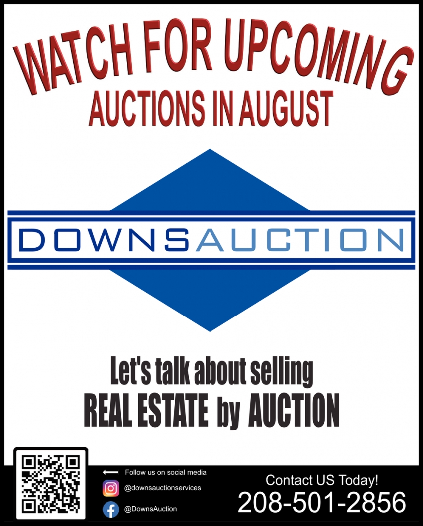 Watch For Upcoming Auctions In August