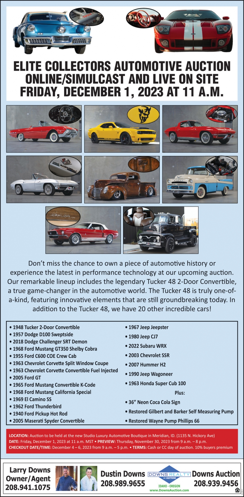 Elite Collectors Automotive Auction
