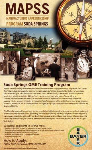 Manufacturing Apprenticeship Program Soda Springs