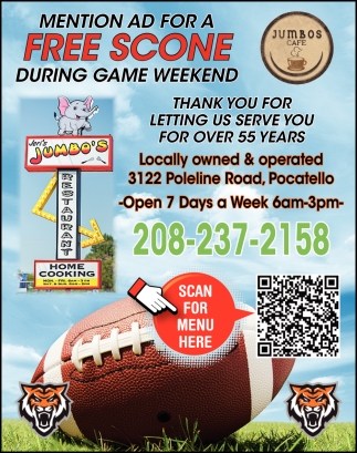 Mention Ad for a Free Scone During Game Weekend