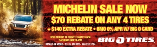 Michelin Sale Now $70 Rebate Up To $190 Off