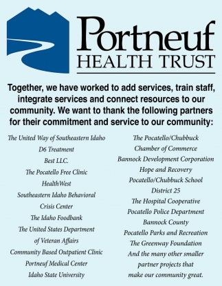 We Thank The Following Partners