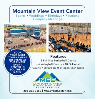 Book Your Next Tournament Or Event At The Finest Event Center In Southeast Idaho!