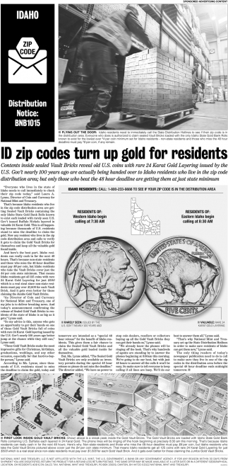 ID Zip Codes Turn Up Gold for Residents