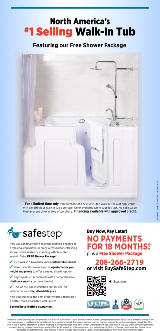 #1 Selling Walk-in Tub