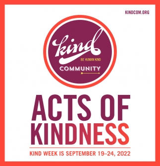 Kind Week Is September 09-24, 2022