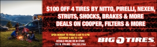 $100 Off 4 Tires By Nitto